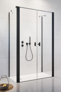 Radaway Nes 8 Black DWD+2S drzwi 80cm 10082180-54-01 do kompletowania ze ściankami bocznymi. Transport Gratis!