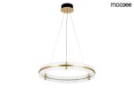 MOOSEE lampa wisząca SATURNUS 85 złota- LED, kryształ, stal szczotkowana GD3086-1-850