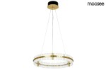 MOOSEE lampa wisząca SATURNUS 70 złota- LED, kryształ, stal szczotkowana GD3086-1-700