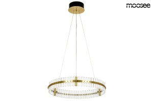 MOOSEE lampa wisząca SATURNUS 70 złota- LED, kryształ, stal szczotkowana GD3086-1-700