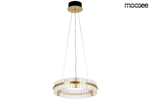 MOOSEE lampa wisząca SATURNUS 47 złota- LED, kryształ, stal szczotkowana GD3086-1-470