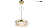 MOOSEE lampa wisząca SATURNUS 47 DUOzłota - LED, kryształ, stal szczotkowana OSW000921