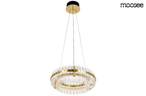 MOOSEE lampa wisząca SATURNUS 47 DUOzłota - LED, kryształ, stal szczotkowana OSW000921 .jpg