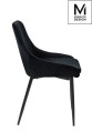 Modesto Design krzesło CLOVER czarne- welur, metal J-03.BLACK.jpg