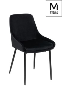  Modesto Design krzesło CLOVER czarne- welur, metal J-03.BLACK