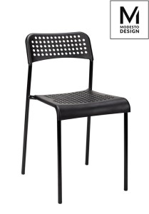 Modesto Design krzesło DAVIS czarne- polipropylen, metal PM055.BLACK