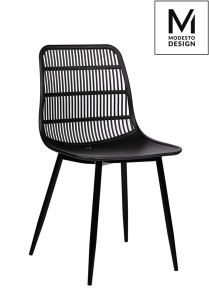 King Home MODESTO krzesło BASKET czarne- polipropylen PC601T.ALLBLACK
