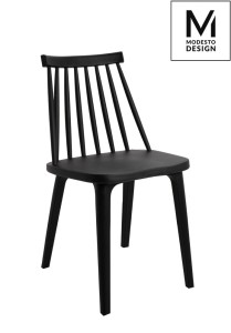 Modesto Design krzesło RIBS BLACK czarne- polipropylen PC-104S.BLACK