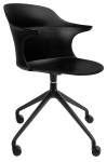 King Home Krzesło biurowe obrotowe BRAZO czarne  321-CPP8A