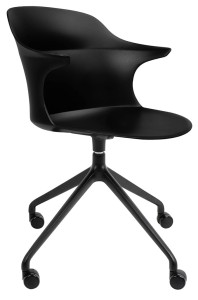 King Home Krzesło biurowe obrotowe BRAZO czarne  321-CPP8A