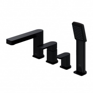 Omnires BA7832BL BARETTI bateria wannowa 4-otworowa czarny mat