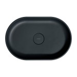 Omnires OVOUNBLV OVO umywalka nablatowa Marble+, 55x36 cm black lava