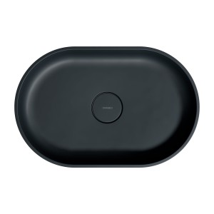 Omnires OVOUNBLV OVO umywalka nablatowa Marble+, 55x36 cm black lava