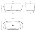 Omnires NEO158WWBP NEO wanna wolnostojąca Marble+, 158x72 cm, z syfonem biały połysk.jpg
