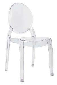 King Home Krzesło ELIZABETH transparentne- poliwęglan PC502.CLEAR