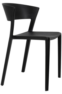 King Home Krzesło JASPER czarne - polipropylen  KH010100323