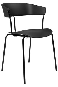 King Home Krzesło JETT czarne- polipropylen, metal PC-161