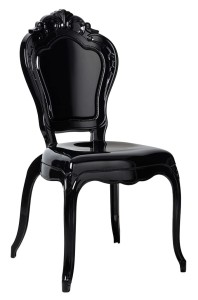 King Home Krzesło KING czarne- poliwęglan 666-APC.BLACK