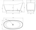 Omnires NEO158SWWBP NEO wanna wolnostojżca Marble+, 158x72 cm, z syfonem biały połysk.jpg