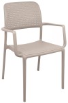 King Home Krzesło SPARK brązowe coffee- polipropylen KH010100324