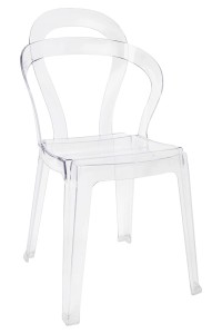 King Home Krzesło MERCI transparentne- poliwęglan PC174A