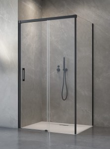 Radaway IDEA Black KDS kabina prysznicowa drzwi 100cm lewe 10115100-54-01L + ścianka. Przesyłka gratis!