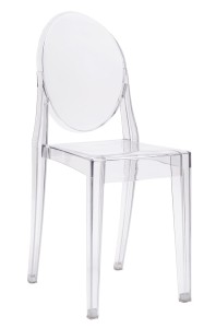 King Home Krzesło VICTORIA transparentne- poliwęglan 111-APC.CLEAR