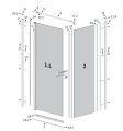 Radaway Uszczelka pozioma drzwi (cięcie proste) L-930mm przejrzysta 007-108402100