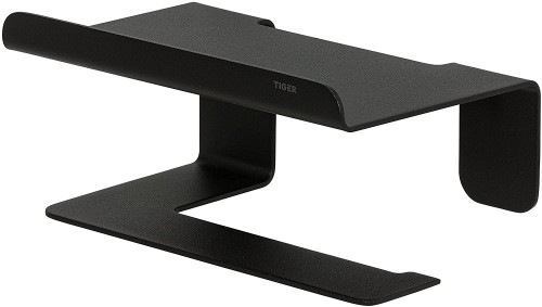 Tiger 1314230746 Colar Uchwyt na papier toaletowy z półką Czarny