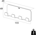 Tiger 1314730746 Colar Haczyk na ręcznik multi Czarny