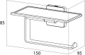 Tiger 1324230346 Dock Uchwyt na papier toaletowy z półką chrom