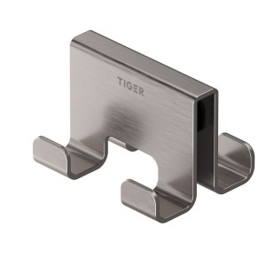 Tiger Caddy Haczyk na ręczniki do kabiny prysznicowej 6-8 mm podwójny stal szczotkowana 800295