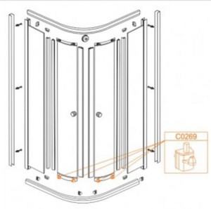 *Sanplast Suwak dolny do KP4/ZDP KP6/ZDP KN/ZDP KN/ATB 660-C0269 manhattan