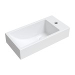 OMNIRES CORFUBP CORFU umywalka nablatowa/wisząca Marble+, 50 x 25 cm biały połysk