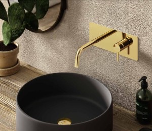 Paffoni Rubinetterie Light Bateria umywalkowa podtynkowa 178mm LIG105HG kolor złoty