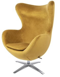 Fotel EGG SZEROKI VELVET khaki zielony KH0101009559