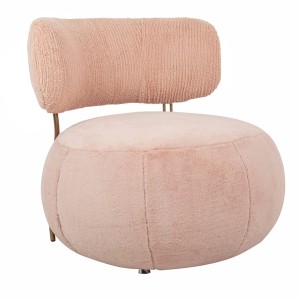 Fotel LOW TEDDY PINK różowy HE510X-3.PECH.PINK