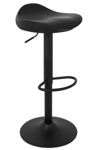 Krzesło barowe FLINT regulowane czarne KH010100938