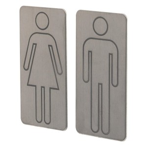 Tiger Plakietka na drzwi Mens&Womens Szczotkowana stal nierdzewna 1119030942