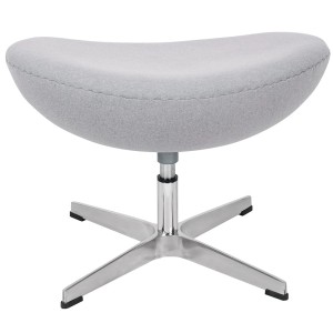 King Home Podnóżek EGG CLASSICszary popielaty.18 - wełna, podstawa aluminiowa JH-027.POPIELATY.18