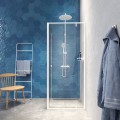Sealskin Contour drzwi prysznicowe uchylne ze ścianką boczną, 90x90 cm, wysokość 200 cm, biały mat, przezroczyste bezpieczne szkło 6 mm CD180906025100 8720314710786_1.jpg