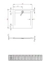 Radaway TEOS C 80x80 antracytowy brodzik kwadratowy z konglomeratu marmurowego HTC8080-64