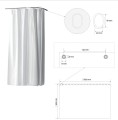 Bemeta Zasłona przysznicowa 300x180 cm, biała PEVA z haczykami 153653046.jpg