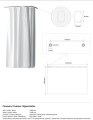 Bemeta Zasłona przysznicowa 300x180 cm, biała PEVA z haczykami 153653046.jpg