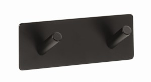 Bemeta EASY: Uchwyt z dwoma haczykami, czarny 163106270