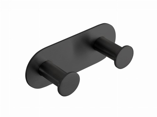 Bemeta EASY: Uchwyt z dwoma haczykami, czarny 163106370