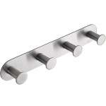 Bemeta EASY: Uchwyt z czteroma haczykami, wykończenie szczotkowane 163106395