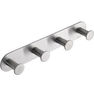 Bemeta EASY: Uchwyt z czteroma haczykami, wykończenie szczotkowane 163106395