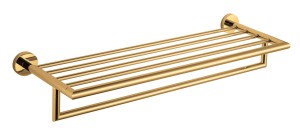 Stella Classic półka 60 na ręczniki / z relingiem  ZŁOTY POŁYSK 07.02060-G