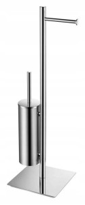 Stella Stojak na papier toalet. + szczotkę WC / podstawa kwadratowa CHROM 19.211